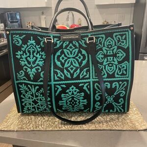 Gorgeous Viola Castellani. Leather and  tapestry tote. -new!!!!